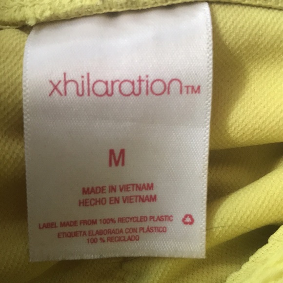 Yellow two piece swimsuit, brand is Xhiliration. - Picture 6 of 8